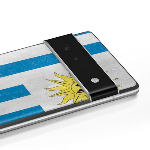 Uraguay Flag Distressed Google Pixel 6 Skin